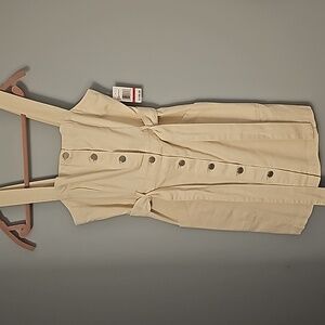 New never worn tan denim tank dress